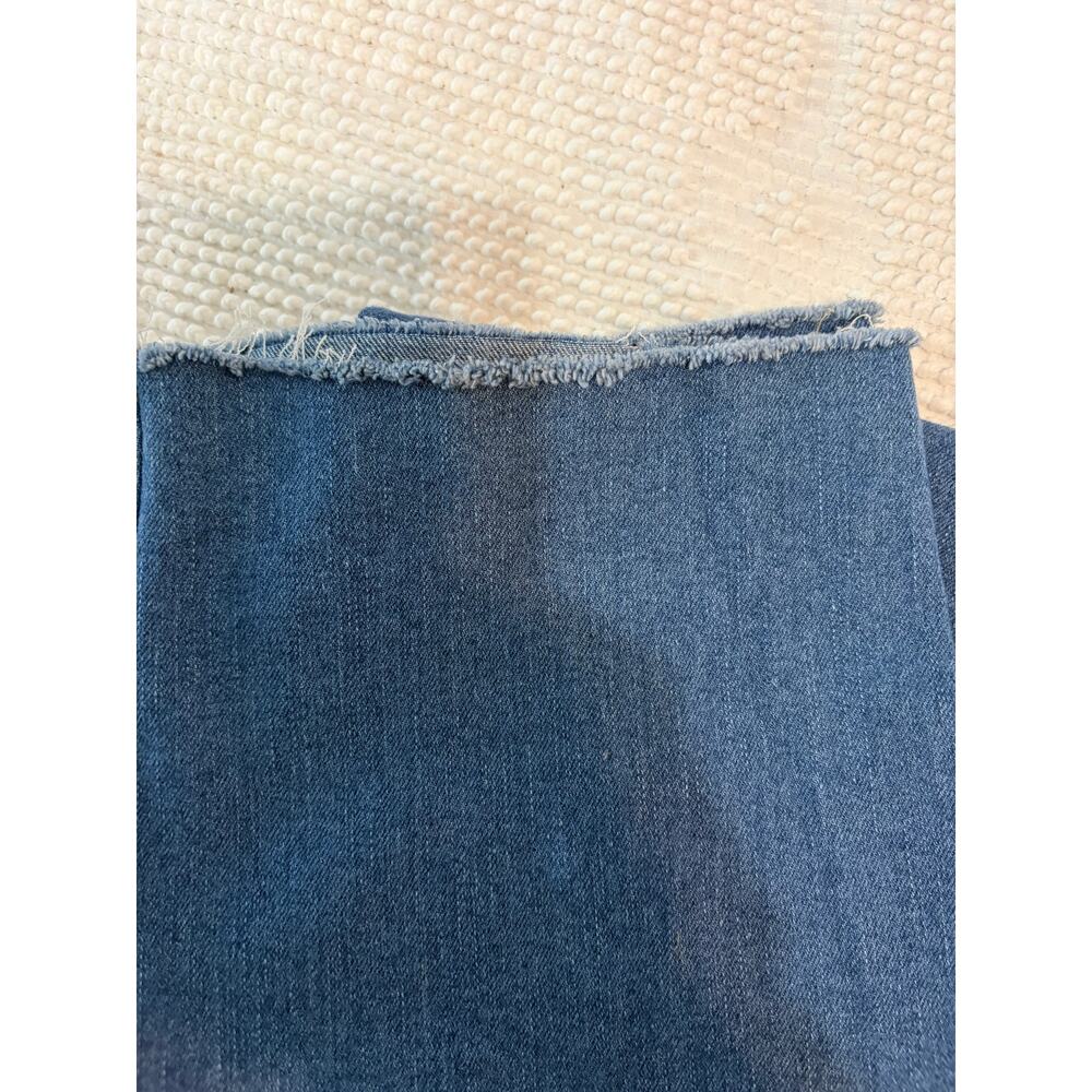 Social Standard by Sanctuary Slim Straight Jeans Women's Blue Stretch Raw Hem 10 - Picture 5 of 7